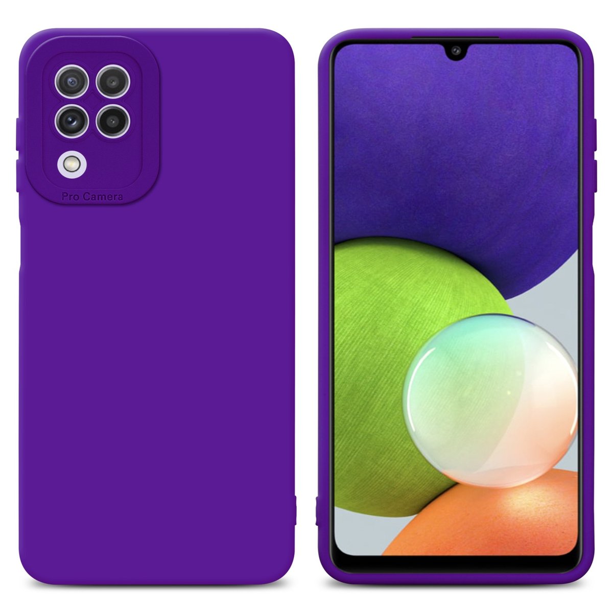 Pokrowiec Etui Do Samsung Galaxy A22 4G w FLUID CIEMNY FIOLET TPU Silikonowe Obudowa Ochronny Case Cover Cadorabo