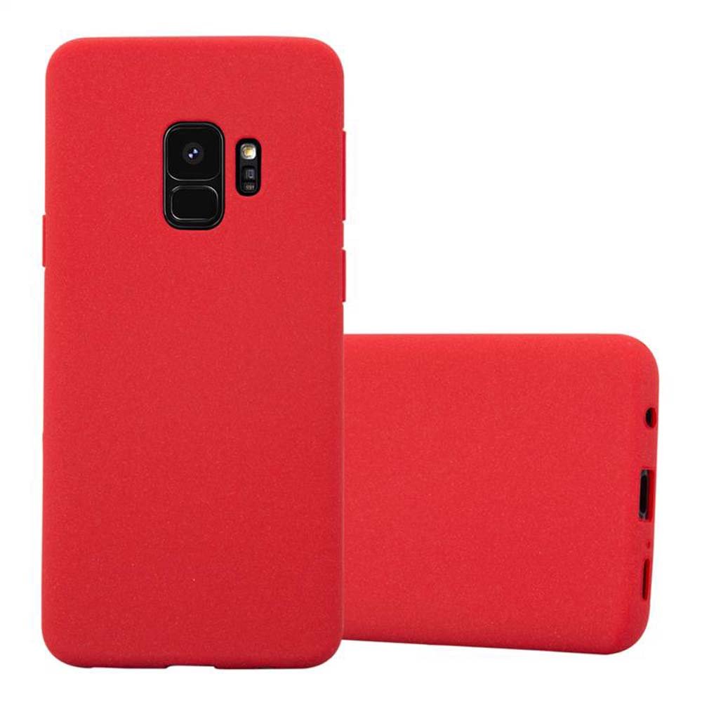 Etui Pokrowiec Do Samsung Galaxy S9 Obudowa w FROST CZERWONY TPU Silikon Case Cover Ochronny Plecki Cadorabo