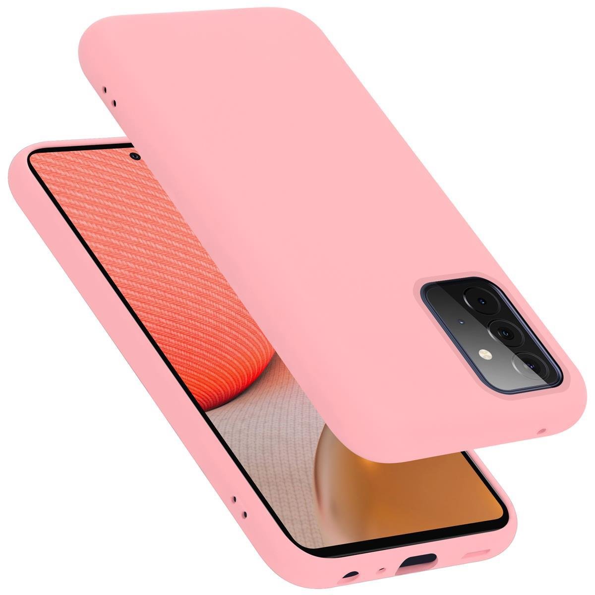 Pokrowiec Do Samsung Galaxy A72 4G / 5G Etui w LIQUID RÓŻOWY TPU Silikon Case Cover Obudowa Ochronny Cadorabo