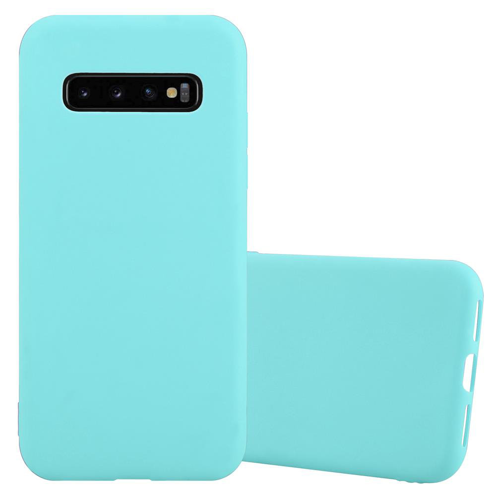 Pokrowiec Do Samsung Galaxy S10 PLUS Etui w CANDY NIEBIESKI TPU Silikon Obudowa Case Cover Ochronny Plecki Cadorabo