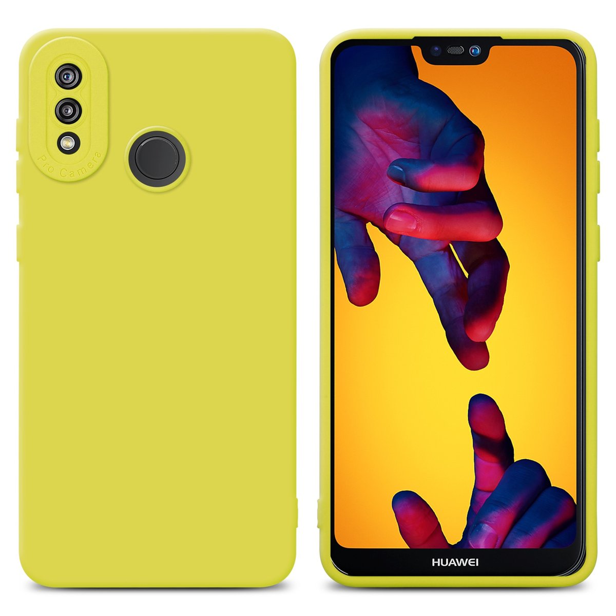 Pokrowiec Etui Do Huawei P20 LITE 2018 / NOVA 3E w FLUID ŻÓŁTY TPU Silikonowe Obudowa Ochronny Case Cover Cadorabo