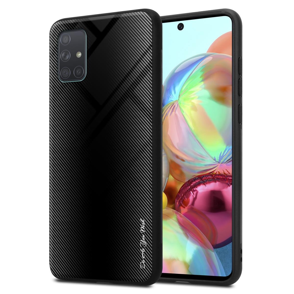 Pokrowiec Do Samsung Galaxy A71 4G w CZARNY OPAL  TPU Etui Ochronny Case Cover Obduowa Silikon Cadorabo