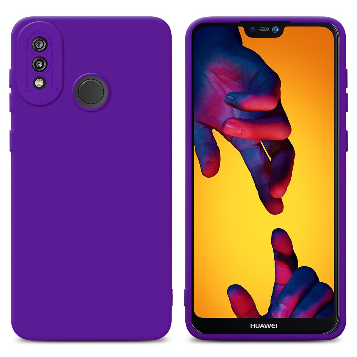 Pokrowiec Etui Do Huawei P20 LITE 2018 / NOVA 3E w FLUID CIEMNY FIOLET TPU Silikonowe Obudowa Ochronny Case Cover Cadorabo