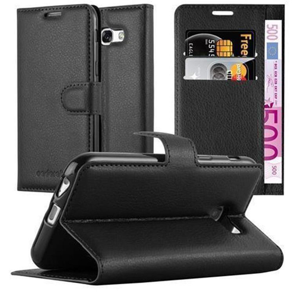 Pokrowiec Do Samsung Galaxy A3 2017 w CZARNY PHANTOM Etui Portfel Obudowa Ochronny Case Cover Cadorabo