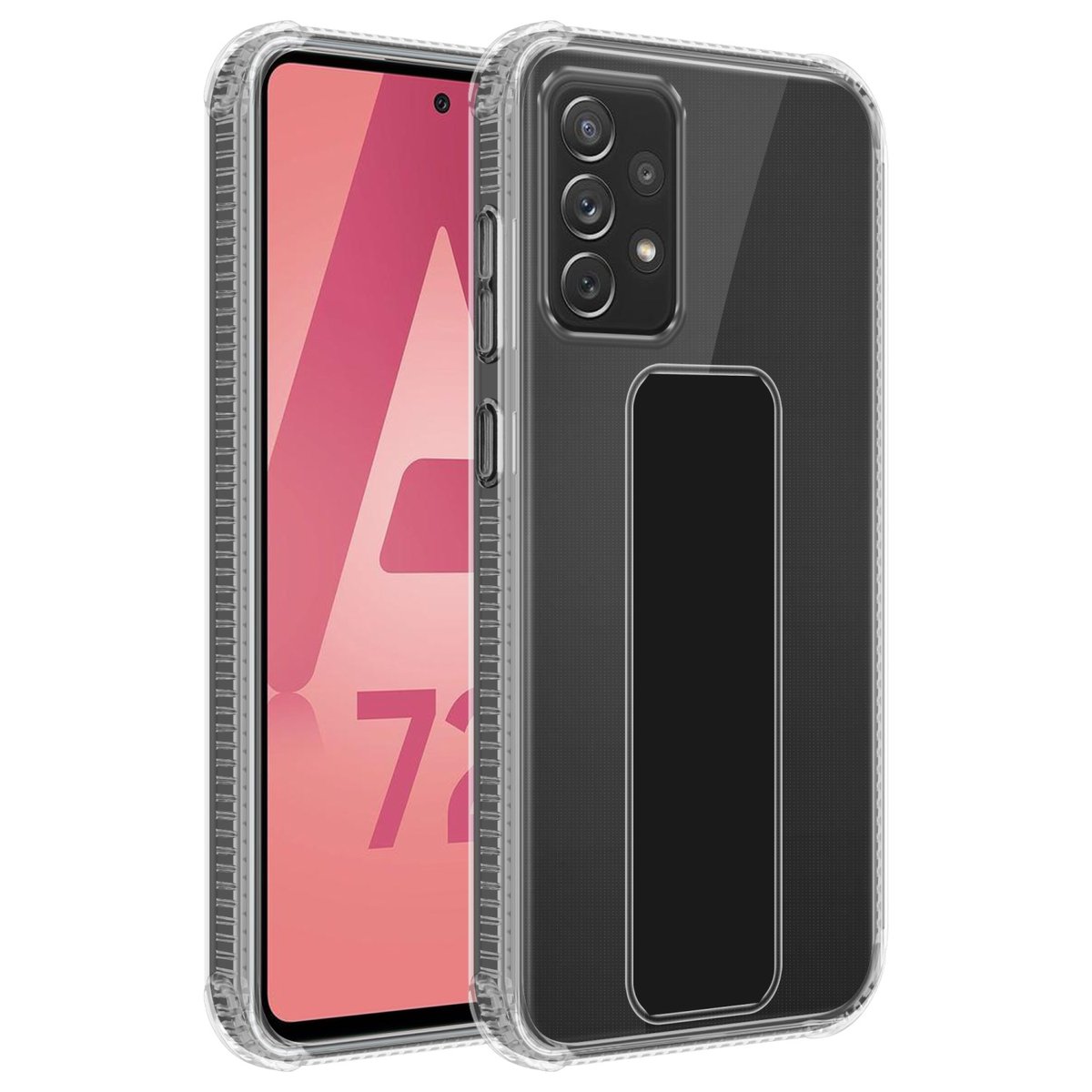 Pokrowiec Do Samsung Galaxy A72 4G / 5G w CZARNY Etui z uchwytem Obudowa Case Cover Cadorabo