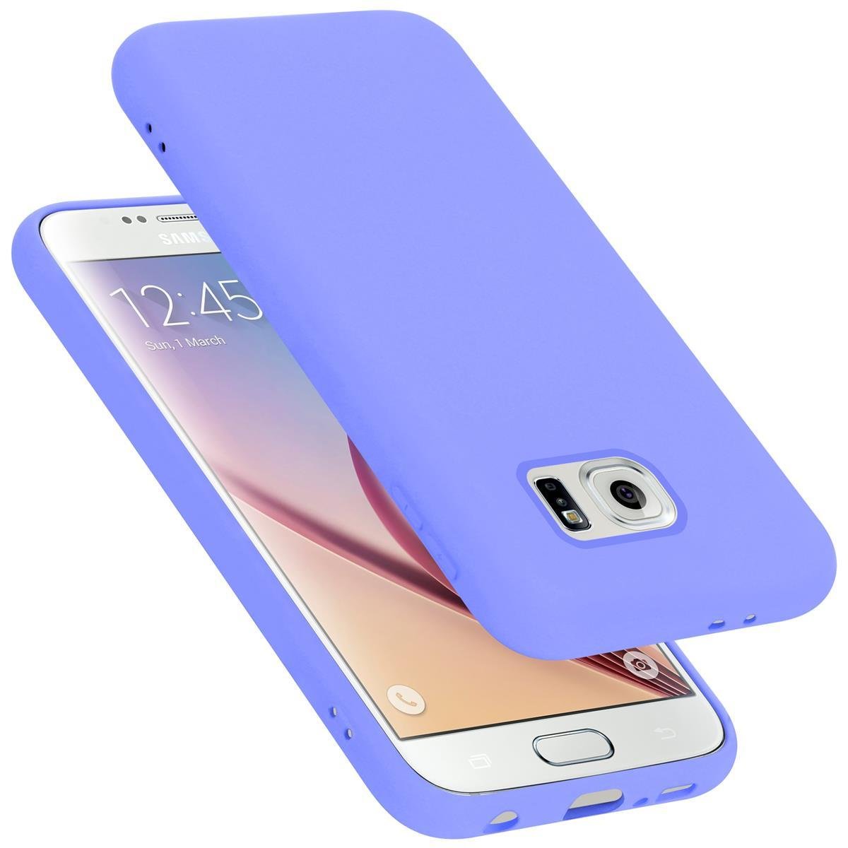 Pokrowiec Do Samsung Galaxy S6 Etui w LIQUID JASNY FIOLET TPU Silikon Case Cover Obudowa Ochronny Cadorabo