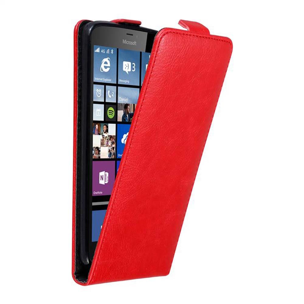 Pokrowiec Do Nokia Lumia 640 XL w Etui CZERWONE JABŁKO  Flip Case Cover Obudowa Ochronny Cadorabo