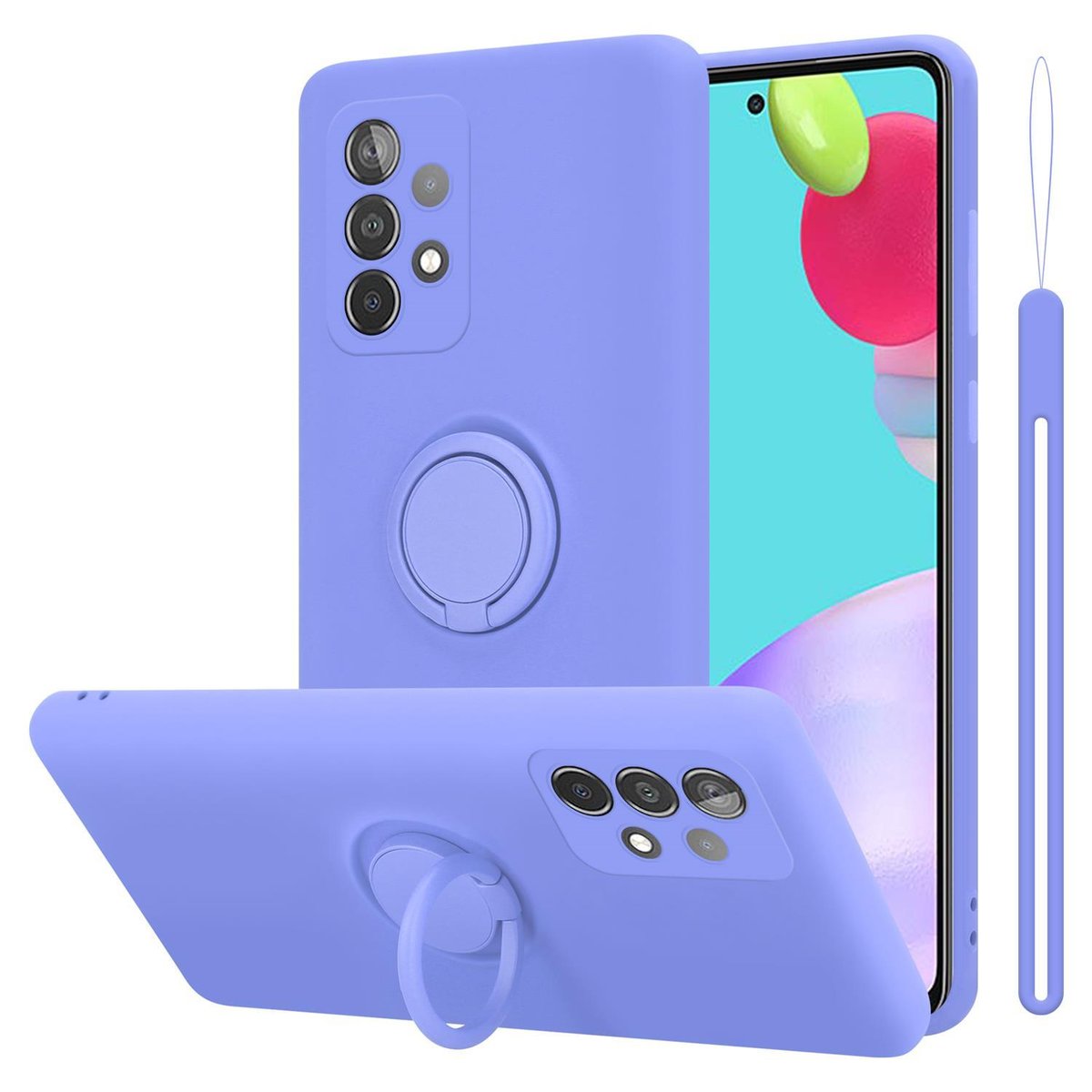 Pokrowiec Do Samsung Galaxy A52 (4G / 5G) / A52s w LIQUID JASNY FIOLET Etui TPU Obudowa Ochronny Case Cover Plecki Cadorabo