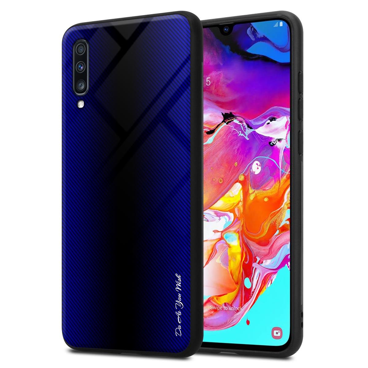 Pokrowiec Do Samsung Galaxy A70 / A70s w KOBALTOWY FIOLET TPU Etui Ochronny Case Cover Obduowa Silikon Cadorabo