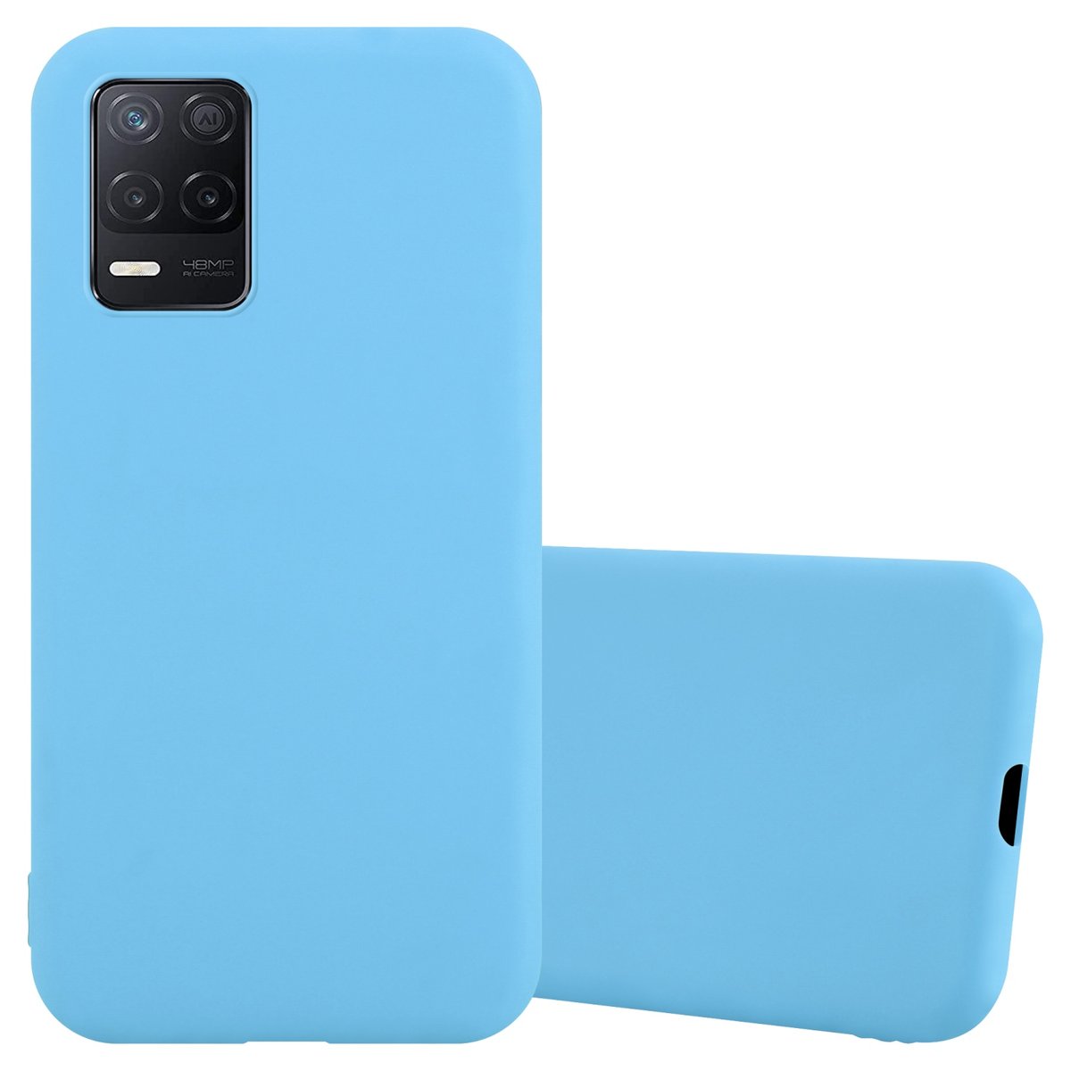 Pokrowiec Do Realme 8 5G / V13 / Q3 / Q3i / Narzo 30 5G Etui w CANDY NIEBIESKI TPU Silikon Obudowa Case Cover Ochronny Plecki Cadorabo