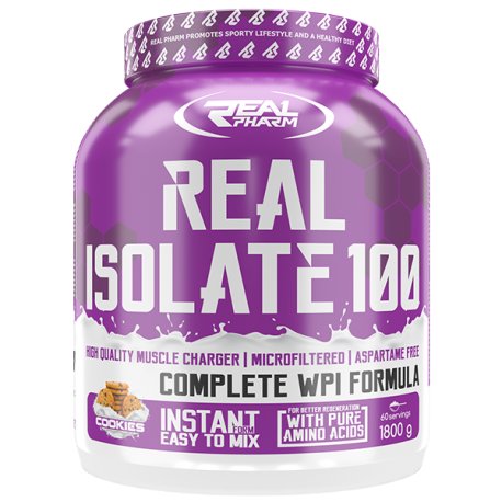 Białko Real Pharm Real Isolate 100 Odżywka Białkowa - 1800G Puszka Czekolada