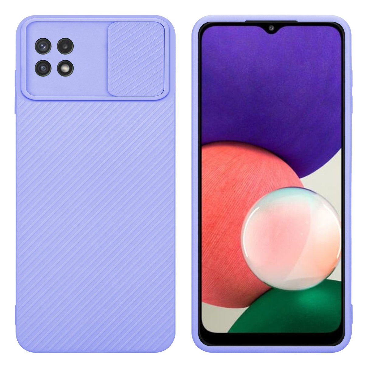 Pokrowiec Do Samsung Galaxy A22 5G Etui w Bonbon Purpura Obudowa Case Cover Ochrona kamery Cadorabo