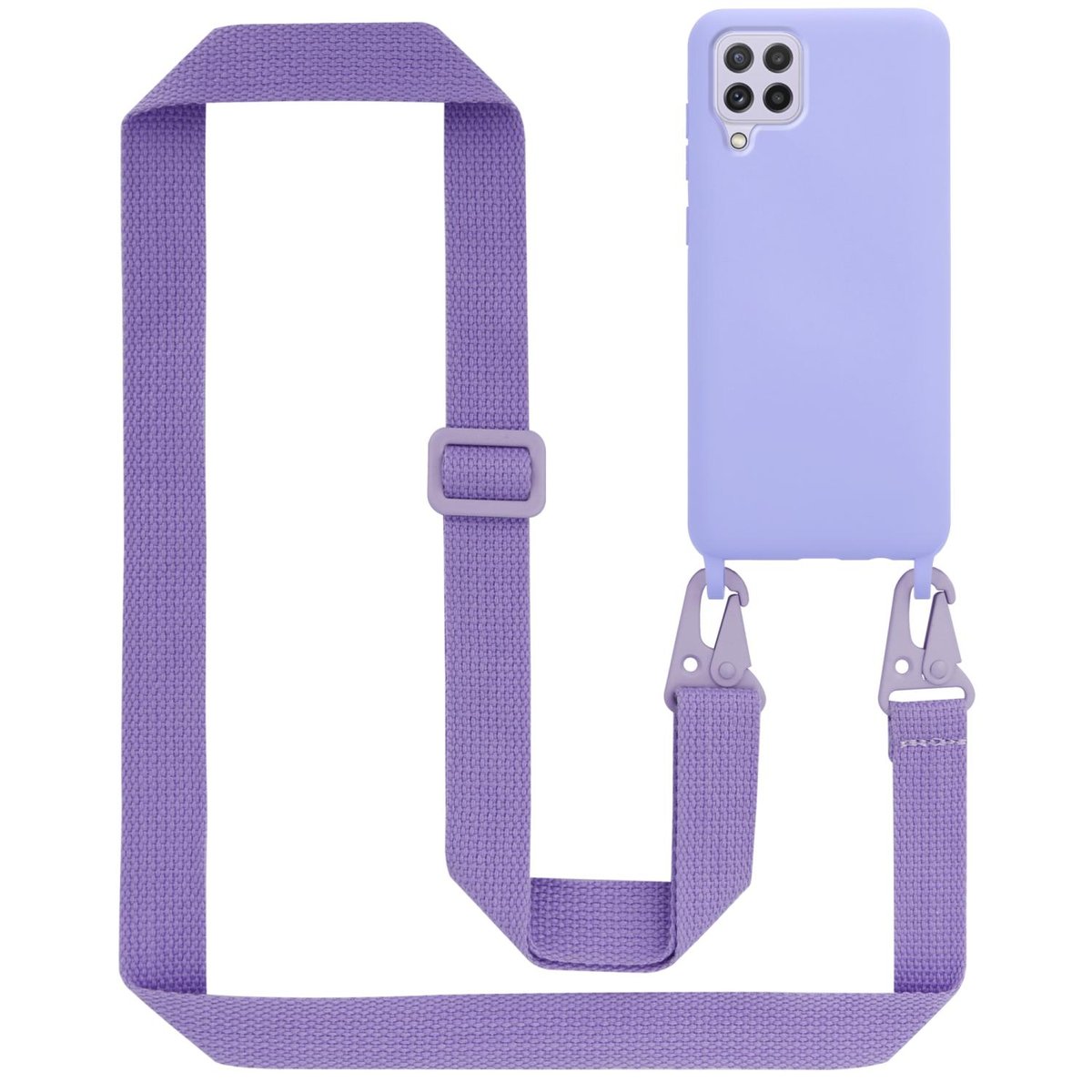 Łańcuszek Etui Do Samsung Galaxy A22 4G / M22 / M32 4G Pokrowiec w LIQUID JASNY FIOLET Silicone TPU Obudowa Ochronny Cadorabo