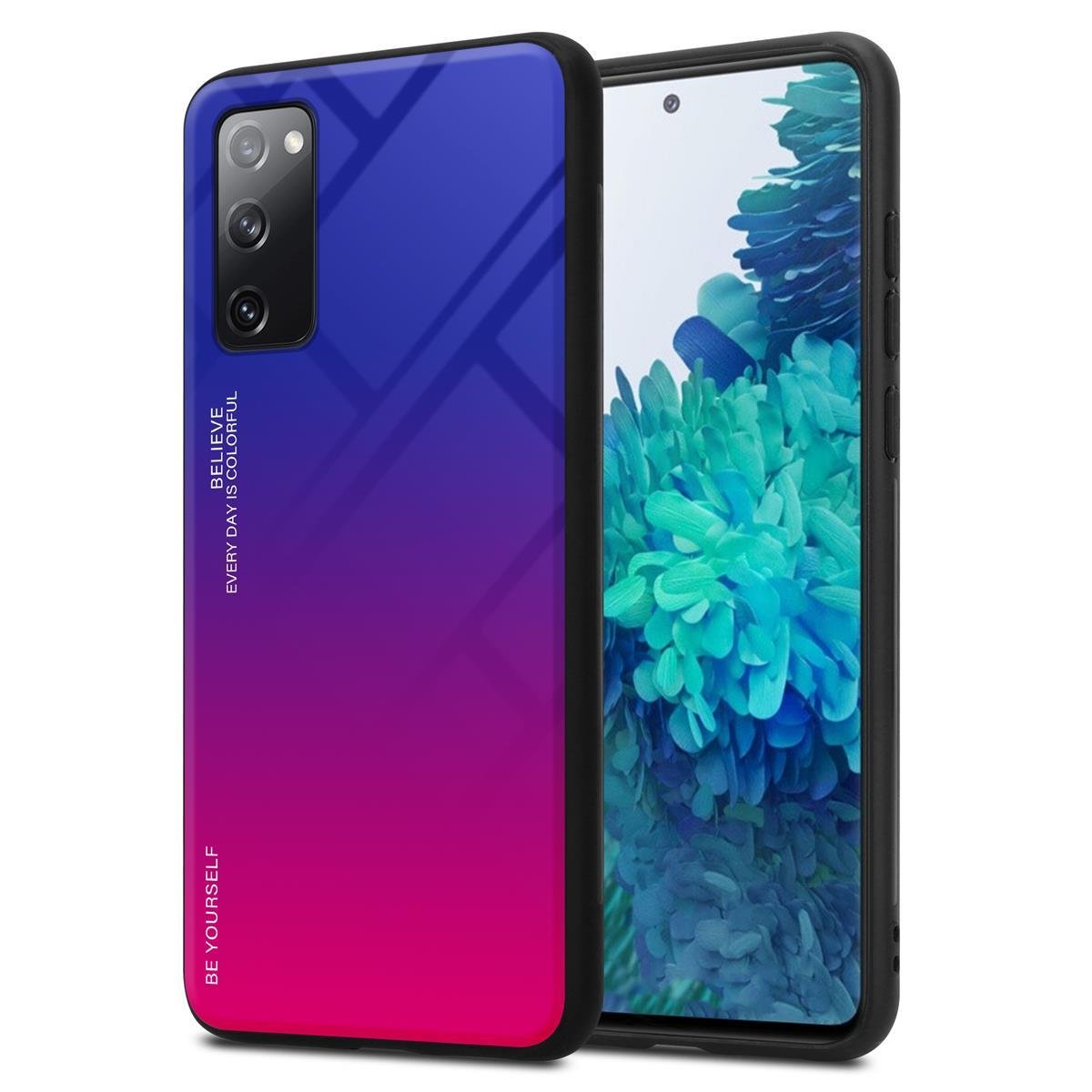 Pokrowiec Do Samsung Galaxy S20 FE Etui w FIOLETOWO - CZERWONY TPU Obudowa Case Cover Plecki Ochronny Cadorabo