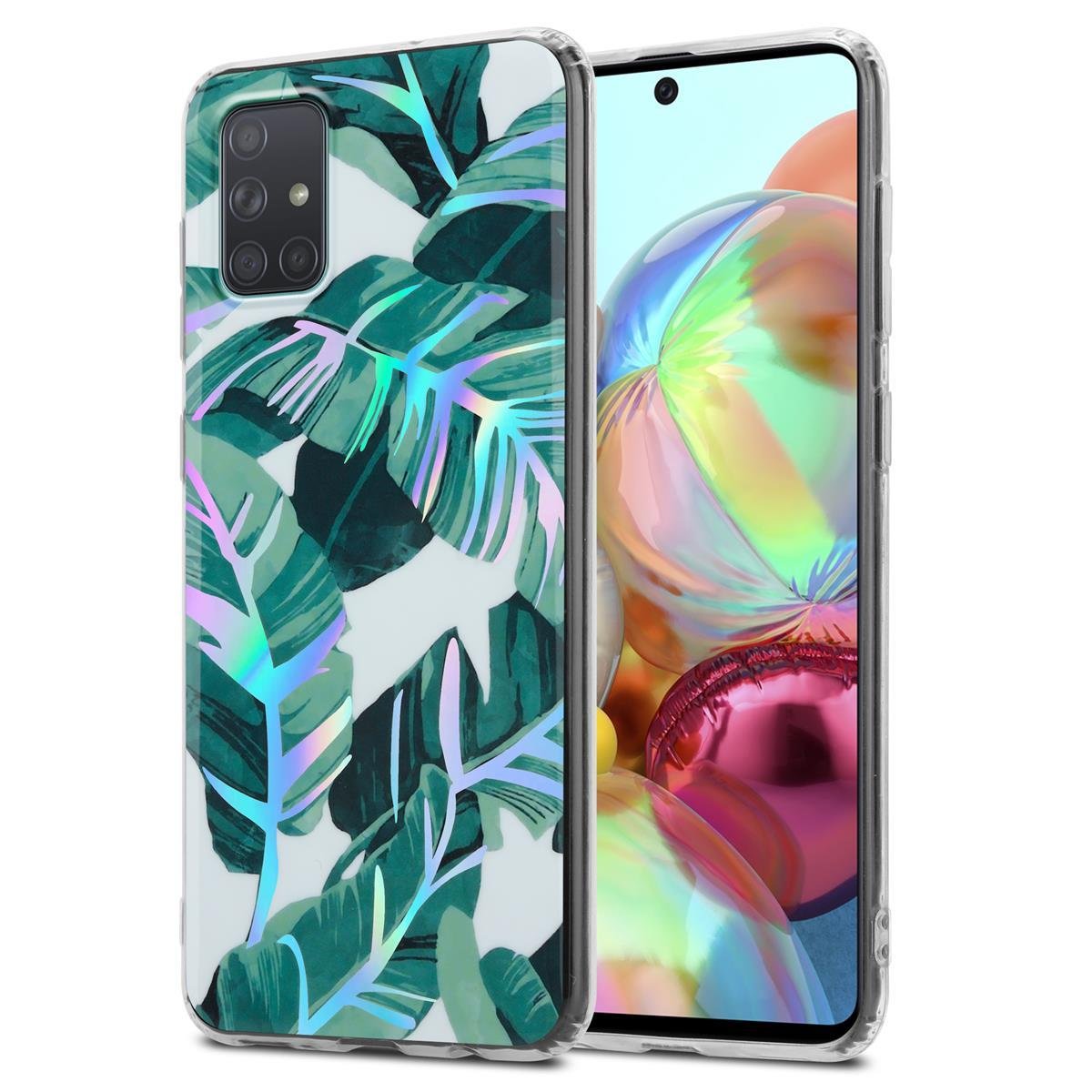 Etui Do Samsung Galaxy A71 4G w LIŚCIE BANANOWCA Pokrowiec TPU Silikon Obudowa Case Cover Plecki Cadorabo