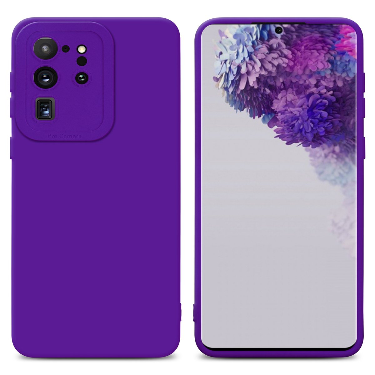 Pokrowiec Etui Do Samsung Galaxy S20 ULTRA w FLUID CIEMNY FIOLET TPU Silikonowe Obudowa Ochronny Case Cover Cadorabo