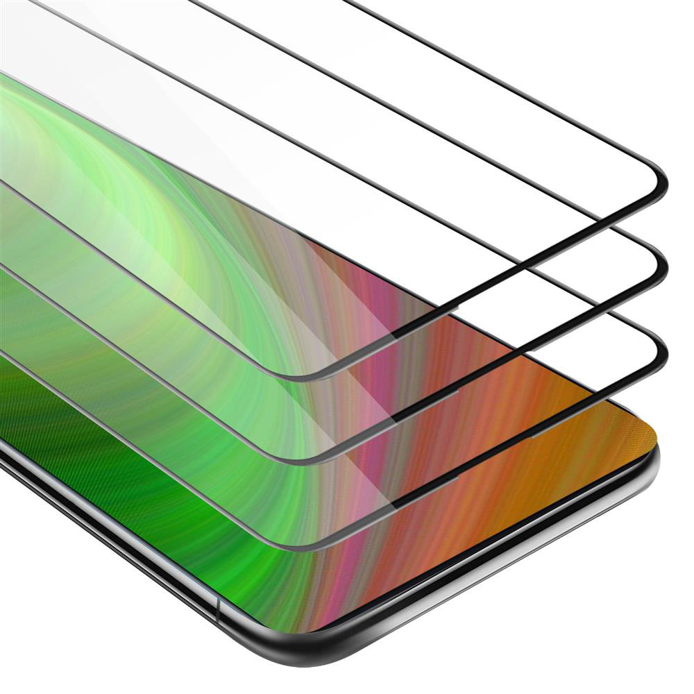 3x Szkło Hartowane Do Xiaomi Mi 9T / Mi 9T PRO / RedMi K20 / RedMi K20 PRO Folia pancerna Ochronny w PRZEZROCZYSTY Z CZARNYM Tempered Glass Cadorabo
