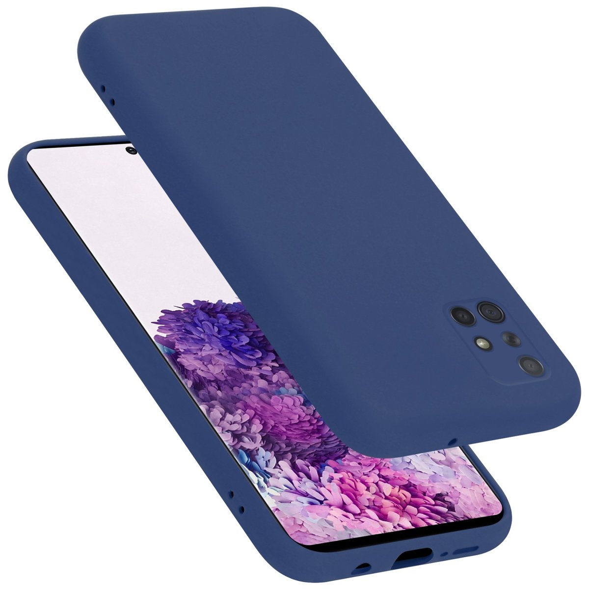 Pokrowiec Do Samsung Galaxy A71 4G Etui w LIQUID NIEBIESKI TPU Silikon Case Cover Obudowa Ochronny Cadorabo