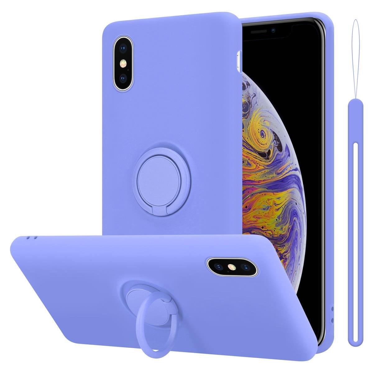 Pokrowiec Do Apple iPhone XS MAX w LIQUID JASNY FIOLET Etui TPU Obudowa Ochronny Case Cover Plecki Cadorabo