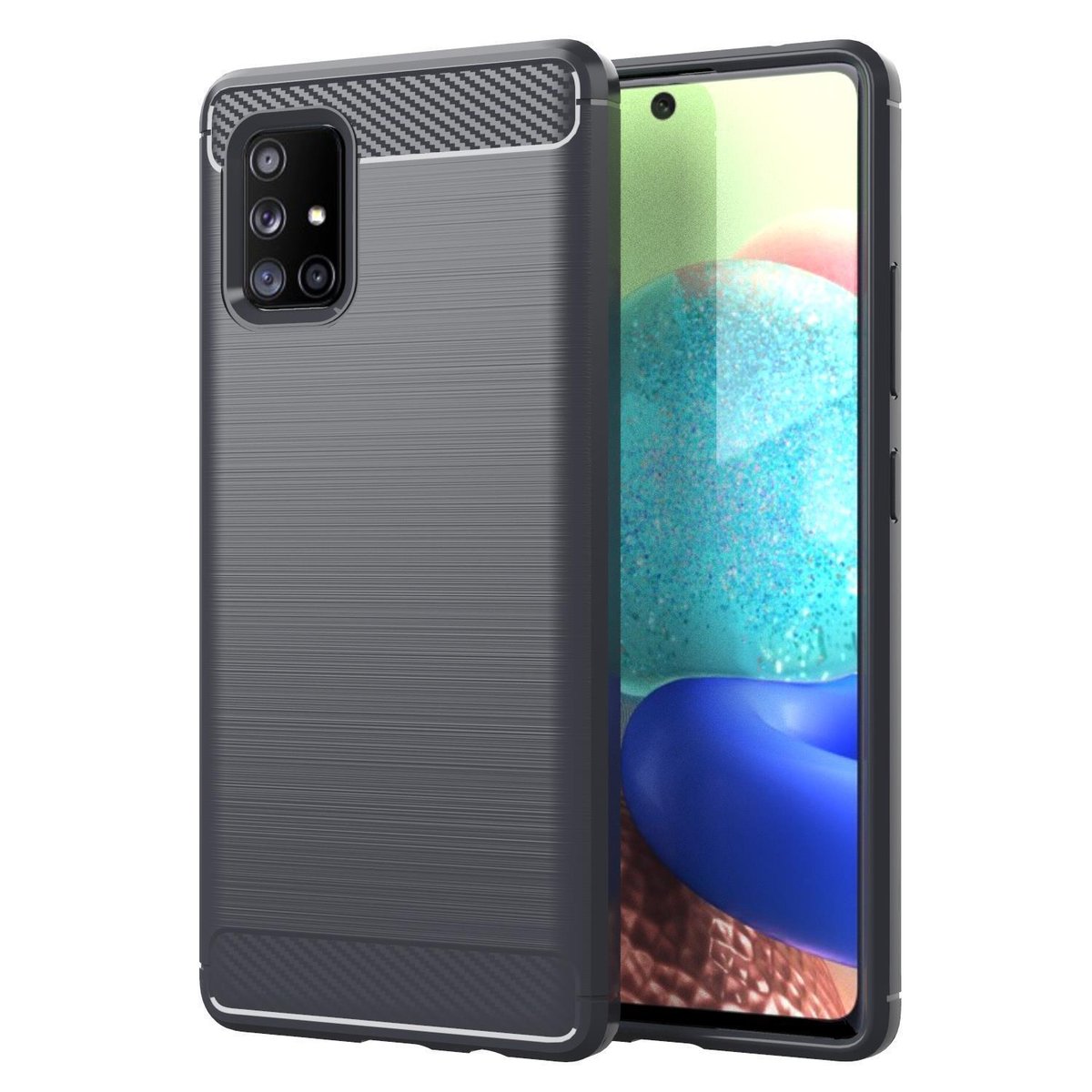 Pokrowiec Etui Do Samsung Galaxy A71 4G w BRUSHED SZARY Pokrowiec Ochronny Obudowa Case Cover Cadorabo