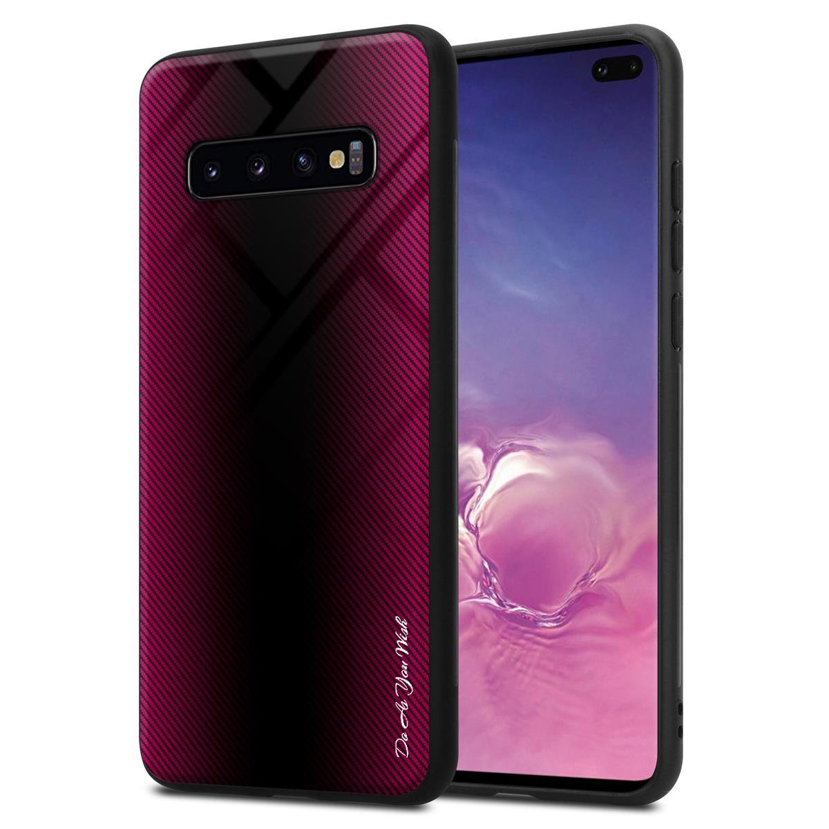 Pokrowiec Do Samsung Galaxy S10 PLUS w FIOLETOWO RÓŻOWY TPU Etui Ochronny Case Cover Obduowa Silikon Cadorabo