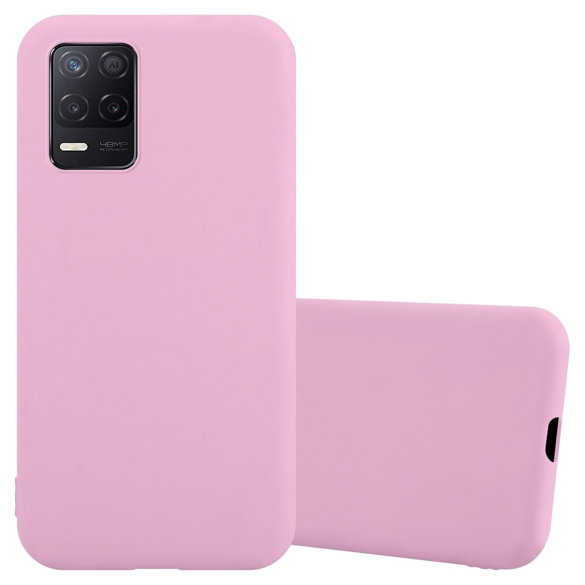 Pokrowiec Do Realme 8 5G / V13 / Q3 / Q3i / Narzo 30 5G Etui w CANDY RÓŻOWY TPU Silikon Obudowa Case Cover Ochronny Plecki Cadorabo