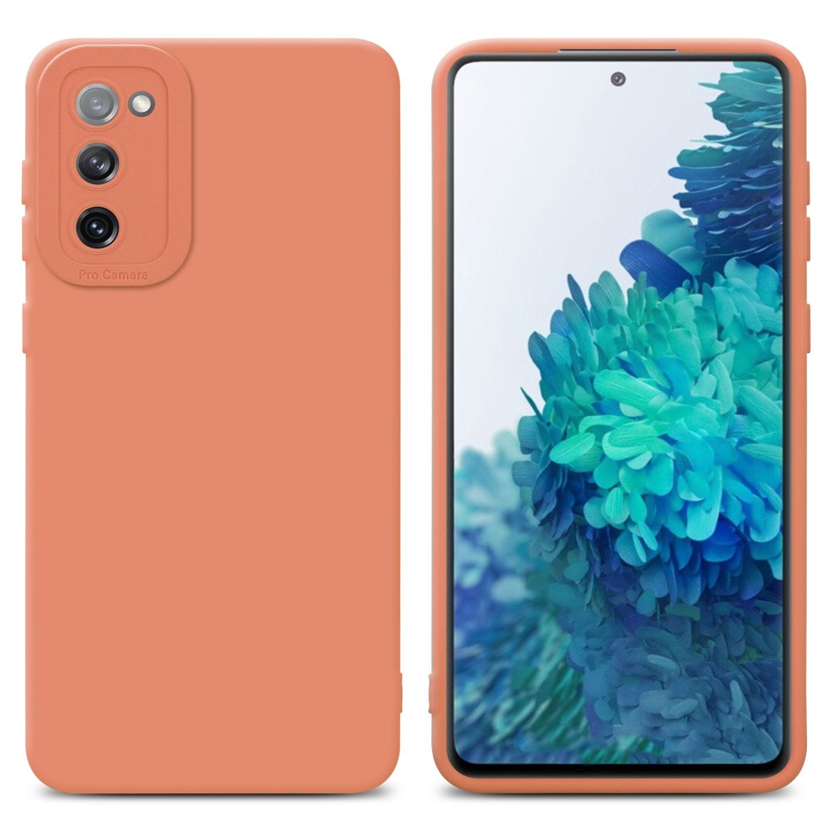 Pokrowiec Etui Do Samsung Galaxy S20 FE w FLUID JASNY POMARAŃCZOWY TPU Silikonowe Obudowa Ochronny Case Cover Cadorabo