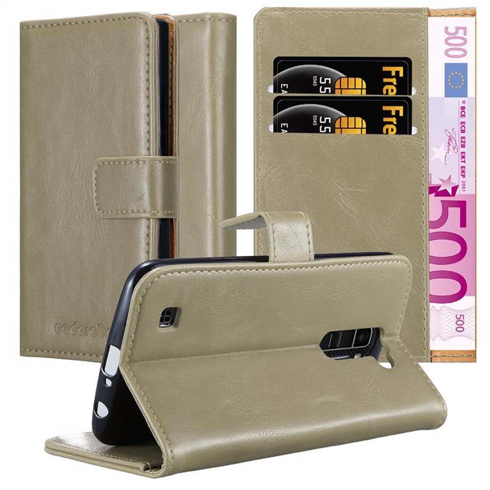Etui Do LG K10 2016 w Pokrowiec CAPPUCCINO BRĄZOWE Magnet Obudowa Ochronny Case Cover Cadorabo