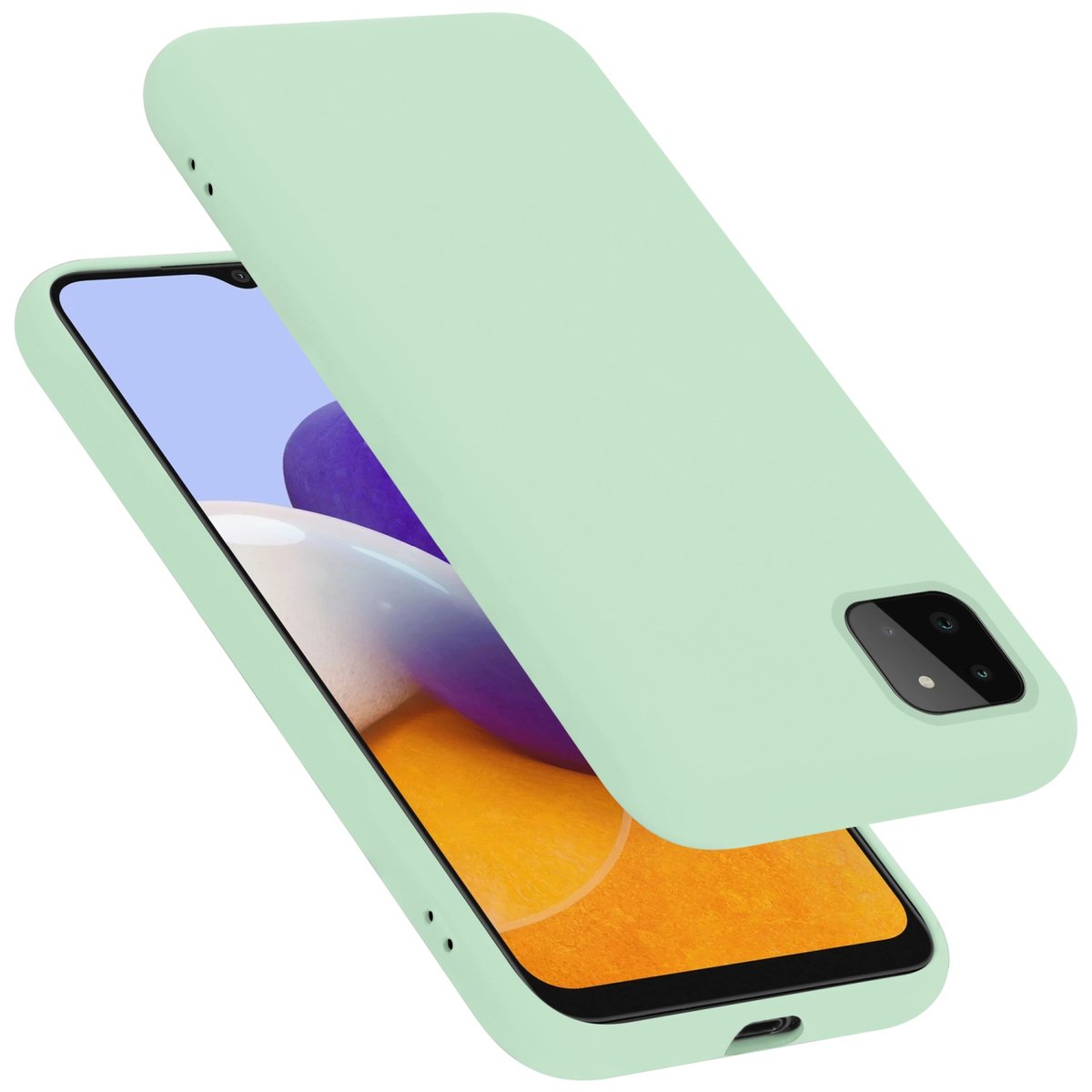 Pokrowiec Do Samsung Galaxy A22 5G Etui w LIQUID JASNO ZIELONY TPU Silikon Case Cover Obudowa Ochronny Cadorabo