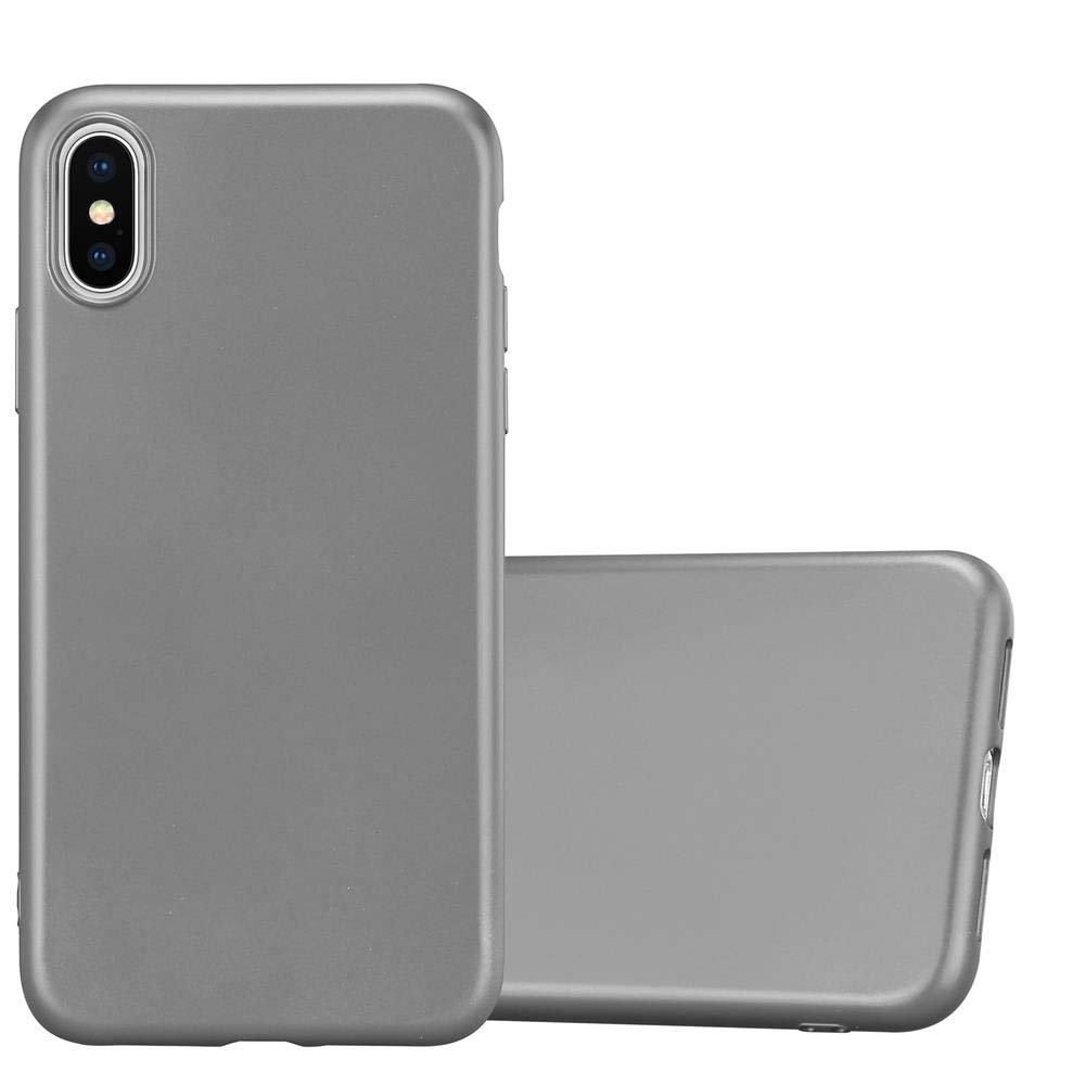 Pokrowiec Do Apple iPhone XS MAX w METALLIC SZARY Etui TPU Silikon Obudowa Ochronny Case Cover Cadorabo