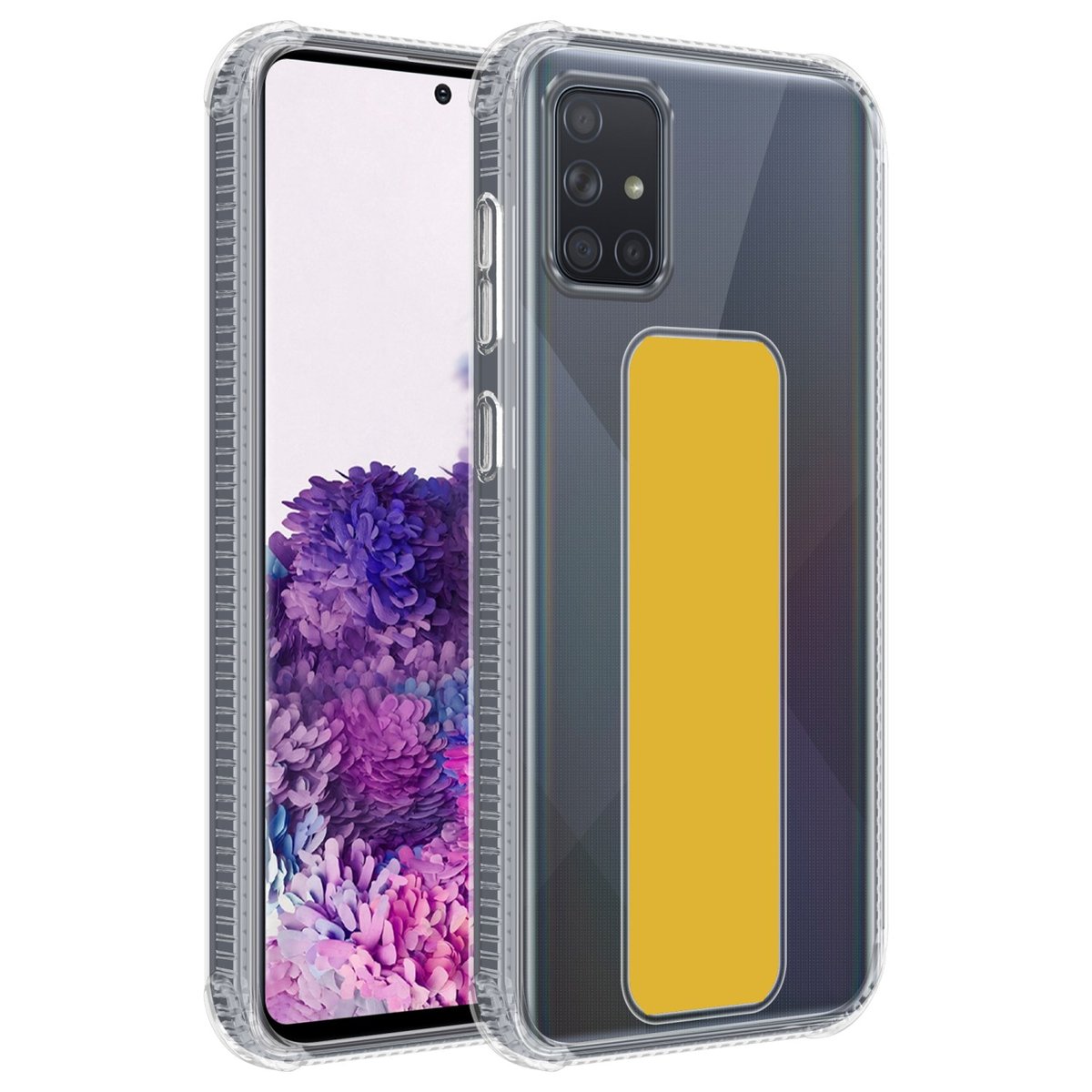 Pokrowiec Do Samsung Galaxy A71 4G w ŻÓŁTY Etui z uchwytem Obudowa Case Cover Cadorabo