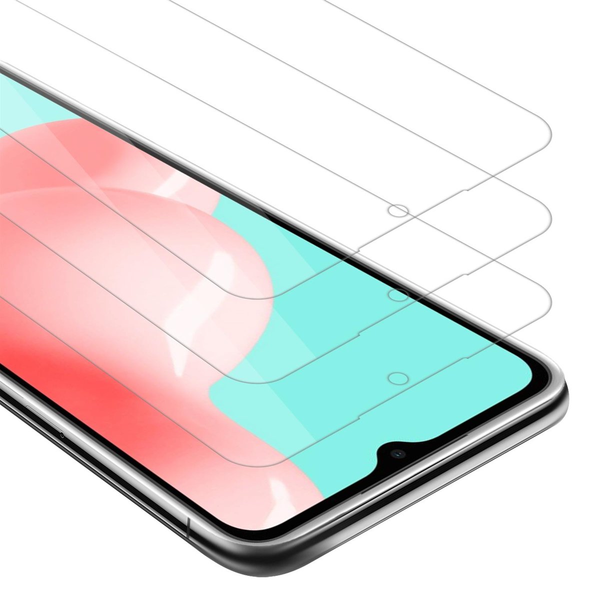 3x Szkło Hartowane Do Samsung Galaxy A72 4G / 5G w KRYSTALICZNIE CZYSTE Folia pancerna Ochronny Tempered Glass Cadorabo