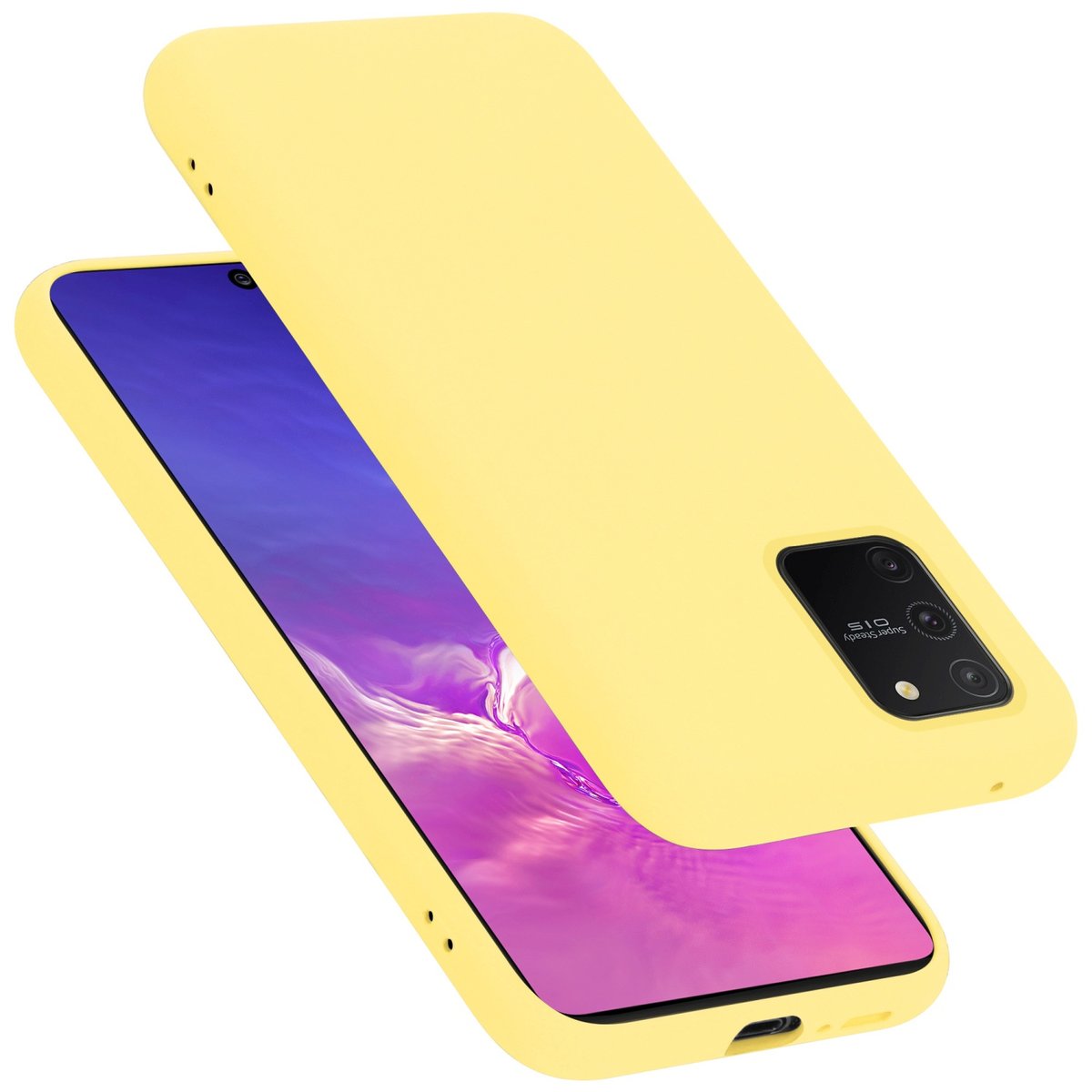Pokrowiec Do Samsung Galaxy A91 / S10 LITE / M80s Etui w LIQUID ŻÓŁTY TPU Silikon Case Cover Obudowa Ochronny Cadorabo
