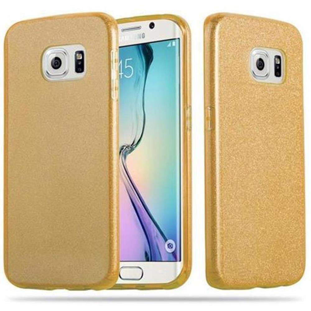 Cadorabo cador Abo  luksusowy brokat TPU Hard Cover na telefon Samsung Galaxy S6 edge Slim Case silikon ochronne etui, Samsung Galaxy S6 Edge DE-107926