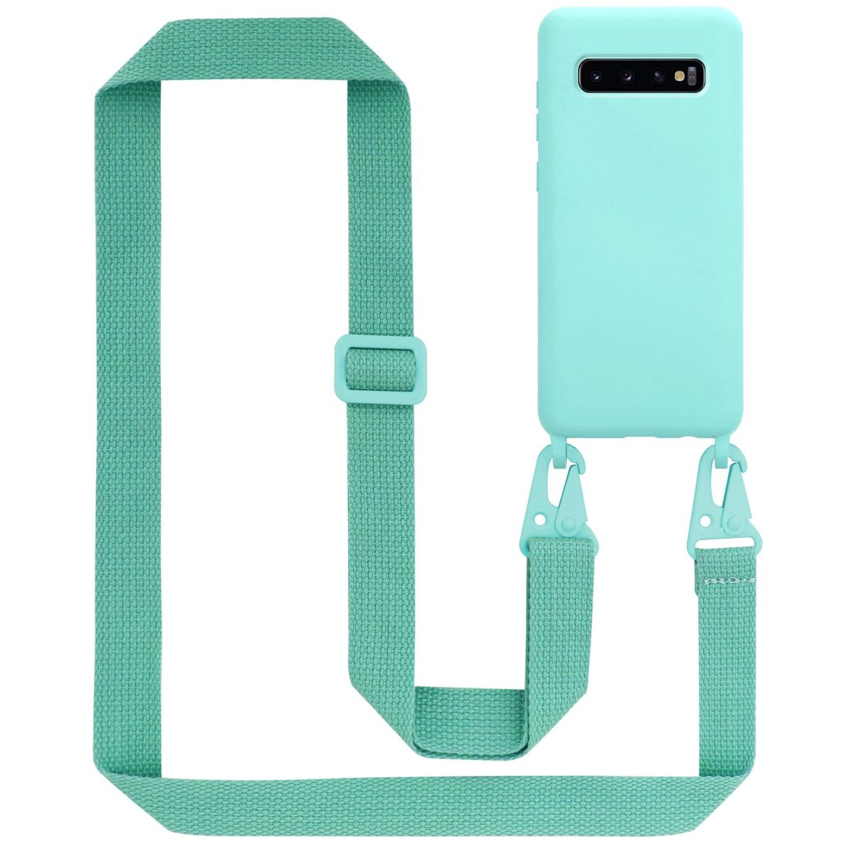 Łańcuszek Etui Do Samsung Galaxy S10 4G Pokrowiec w LIQUID TURKUS Silicone TPU Obudowa Ochronny Cadorabo