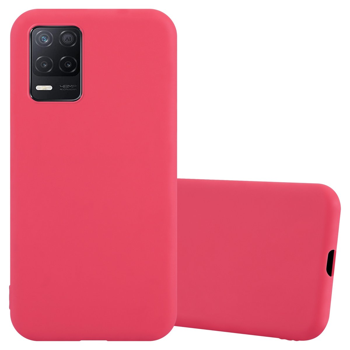 Pokrowiec Do Realme 8 5G / V13 / Q3 / Q3i / Narzo 30 5G Etui w CANDY CZERWONY TPU Silikon Obudowa Case Cover Ochronny Plecki Cadorabo