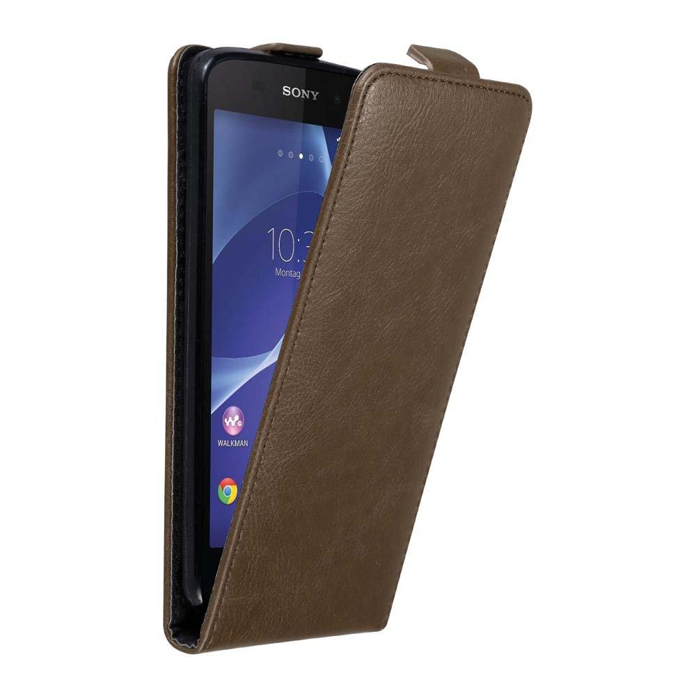 Pokrowiec Do Sony Xperia Z2 w Etui BRĄZOWA KAWA  Flip Case Cover Obudowa Ochronny Cadorabo