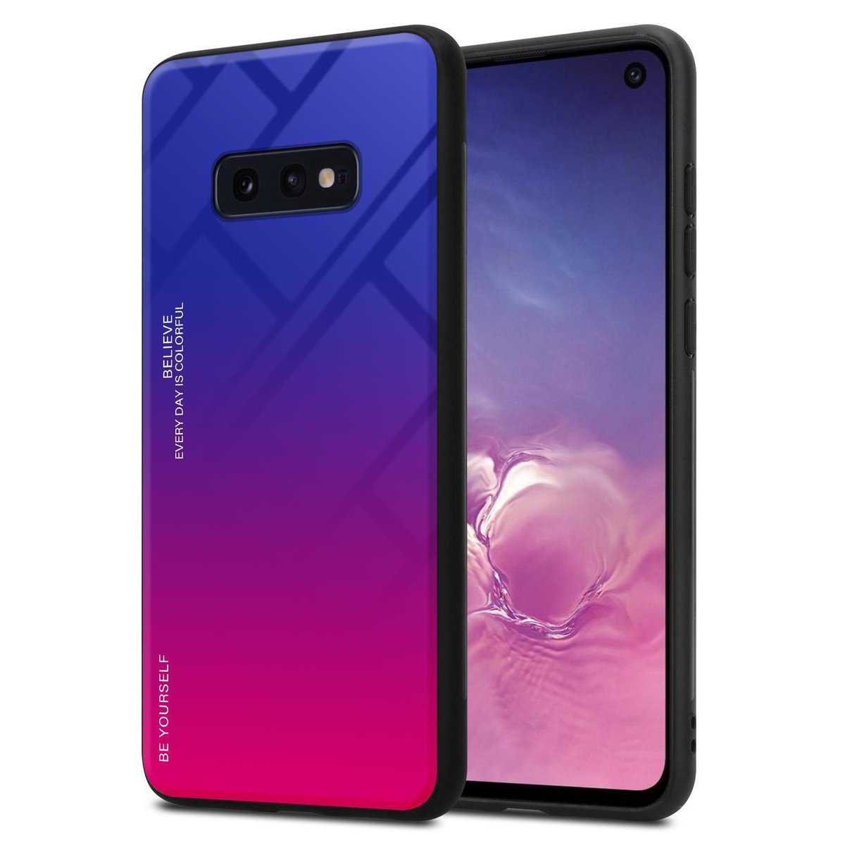 Pokrowiec Do Samsung Galaxy S10e Etui w FIOLETOWO - CZERWONY TPU Obudowa Case Cover Plecki Ochronny Cadorabo