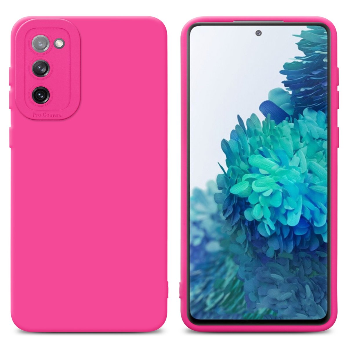 Pokrowiec Etui Do Samsung Galaxy S20 FE w FLUID HOTPINK TPU Silikonowe Obudowa Ochronny Case Cover Cadorabo