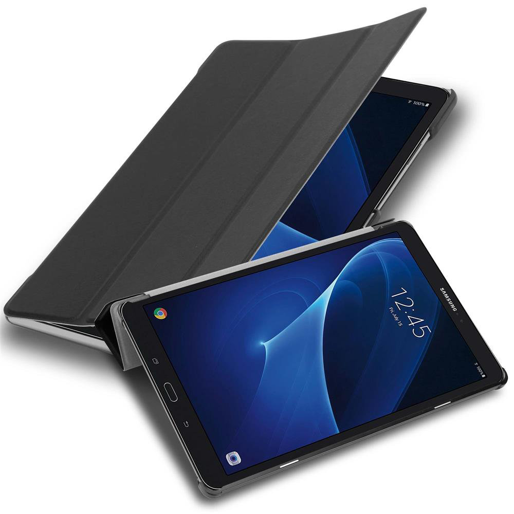 Pokrowiec Do Samsung Galaxy Tab A 2016 (10.1 cala) Etui w SATYNOWA CZERŃ Obudowa Case Cover Portfel Ochronny Cadorabo