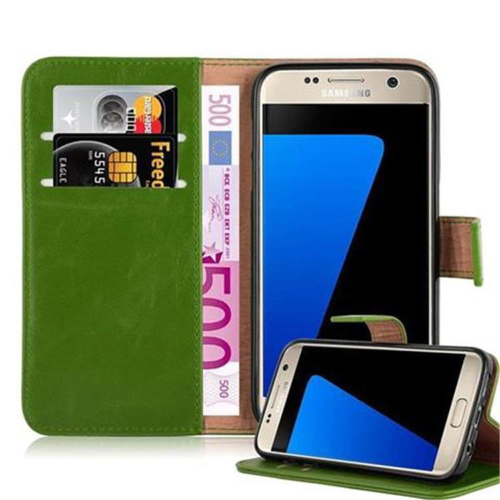 Etui Do Samsung Galaxy S7 w Pokrowiec ZIELONA TRAWA Magnet Obudowa Ochronny Case Cover Cadorabo