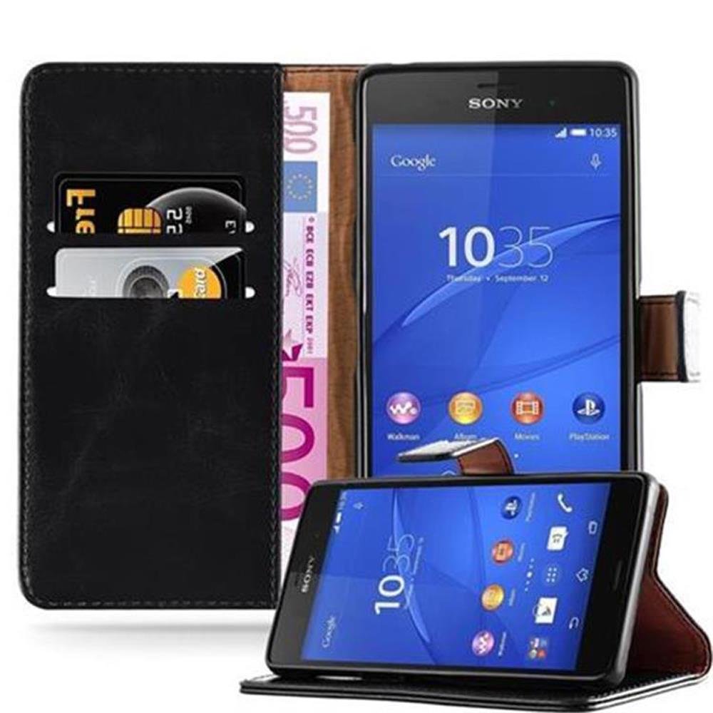 Cadorabo cador Abo  Luxury Book Style etui do Sony Xperia Z3  Case Cover pokrowiec ochronny etui z funkcją stojaka i kieszeń na kartę, Sony Xperia Z3 DE-107534