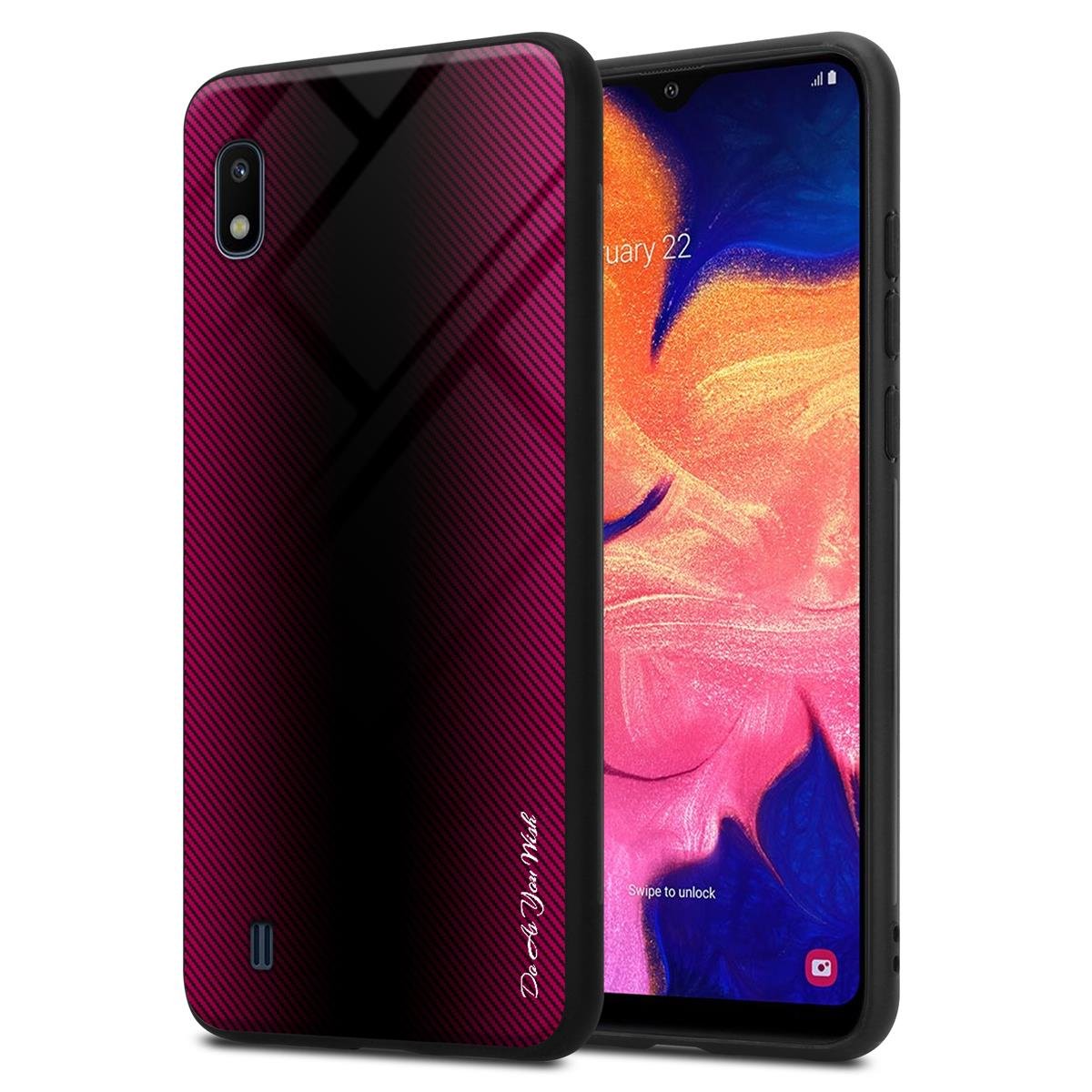 Pokrowiec Do Samsung Galaxy A10 / M10 w FIOLETOWO RÓŻOWY TPU Etui Ochronny Case Cover Obduowa Silikon Cadorabo