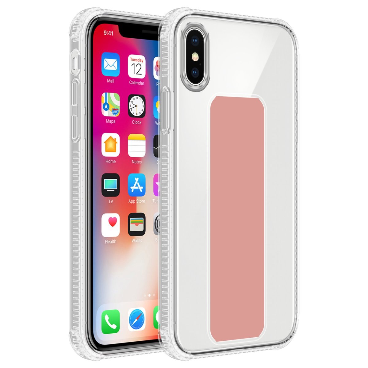 Pokrowiec Do Apple iPhone XS MAX w RÓŻOWY Etui z uchwytem Obudowa Case Cover Cadorabo