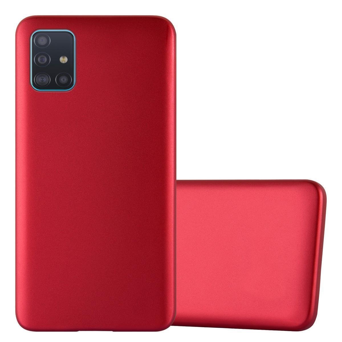 Pokrowiec Do Samsung Galaxy A71 5G w METALLIC CZERWONY Etui TPU Silikon Obudowa Ochronny Case Cover Cadorabo