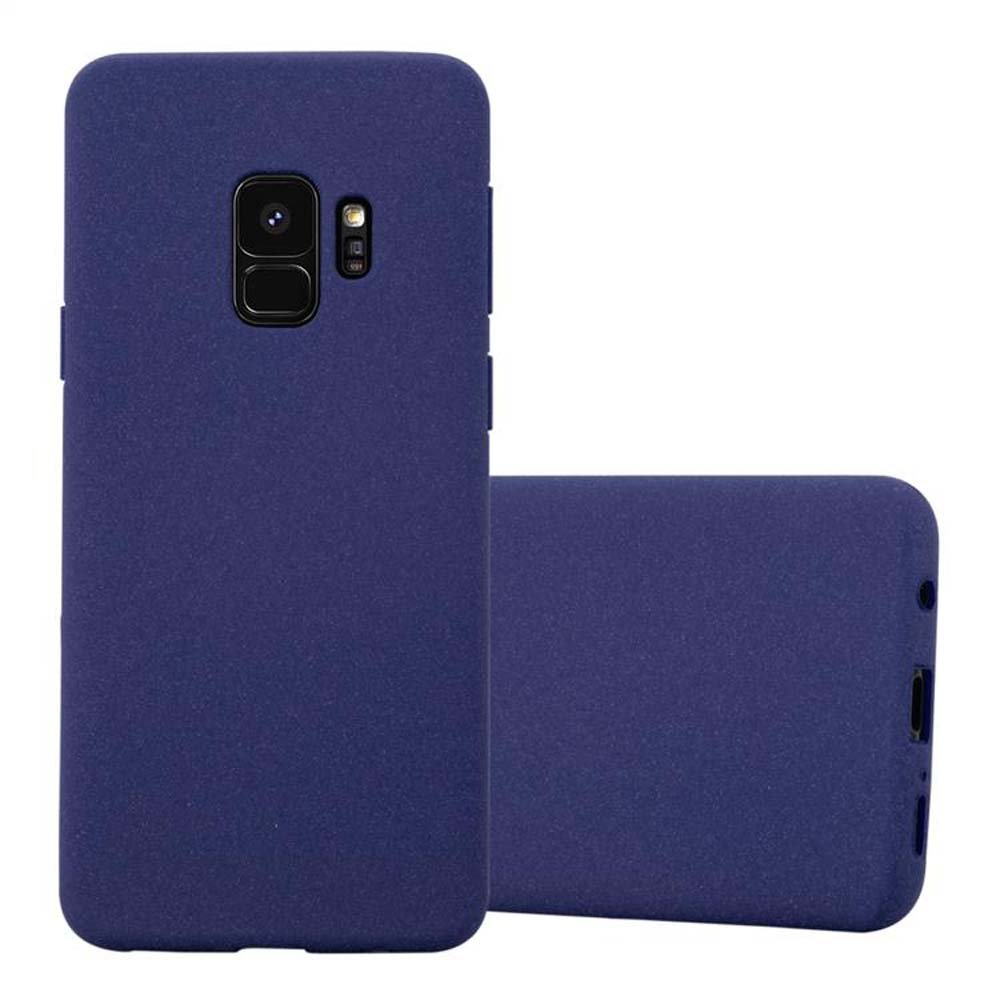 Etui Pokrowiec Do Samsung Galaxy S9 Obudowa w FROST CIEMNY NIEBIESKI TPU Silikon Case Cover Ochronny Plecki Cadorabo