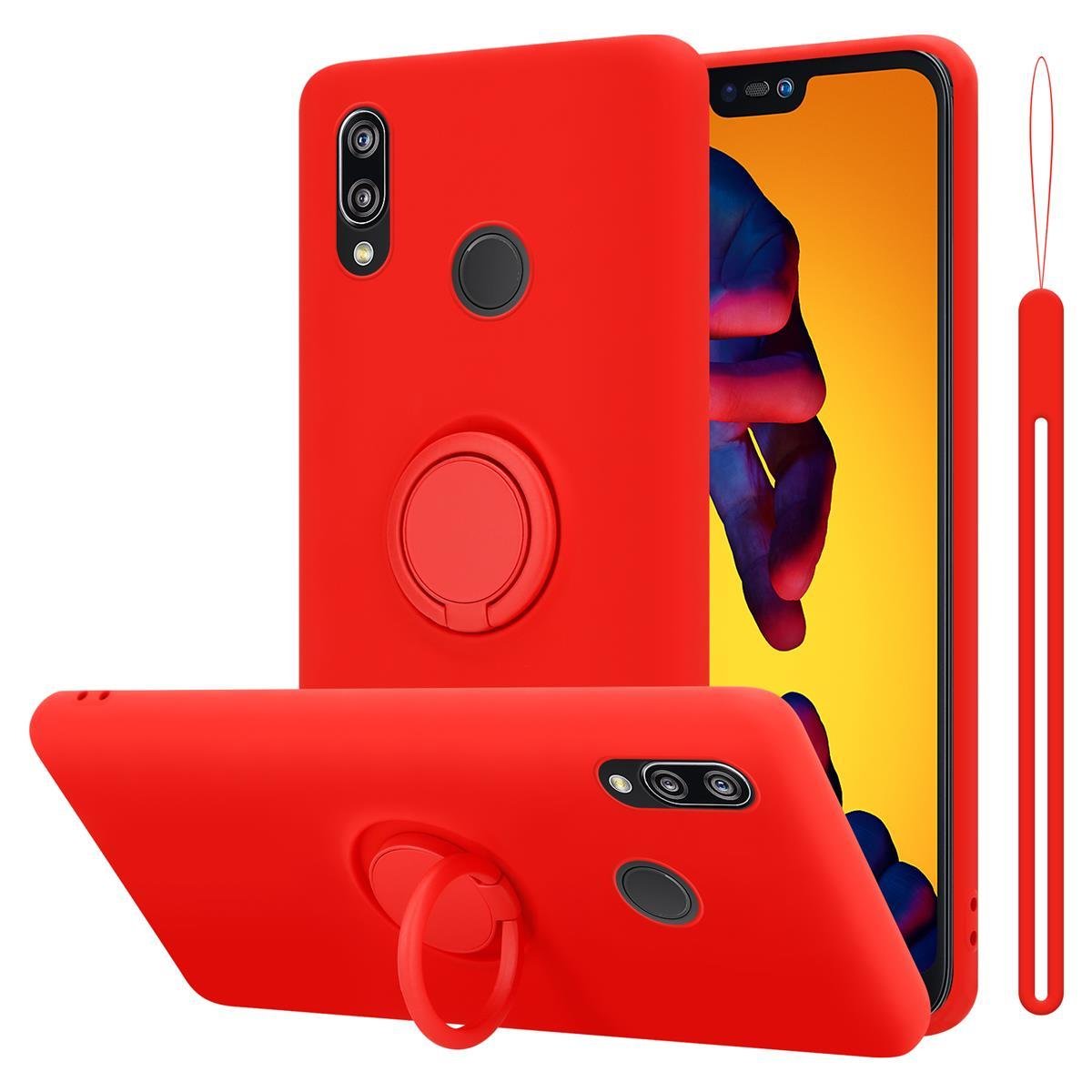 Pokrowiec Do Huawei P20 LITE 2018 / NOVA 3E w LIQUID CZERWONY Etui TPU Obudowa Ochronny Case Cover Plecki Cadorabo