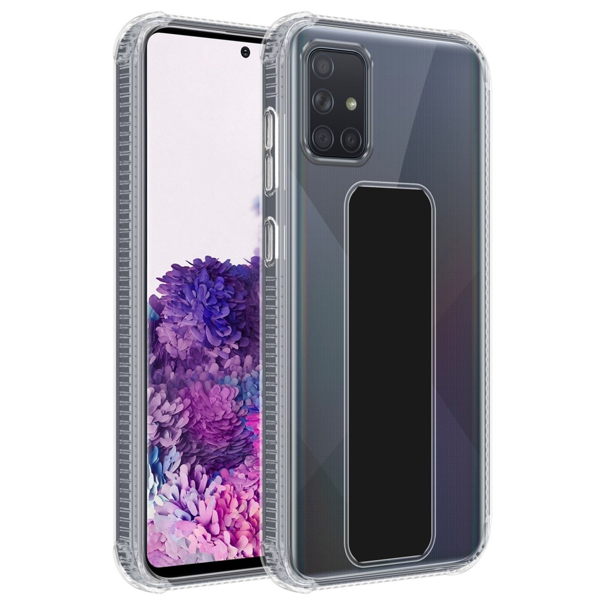 Pokrowiec Do Samsung Galaxy A71 4G w CZARNY Etui z uchwytem Obudowa Case Cover Cadorabo