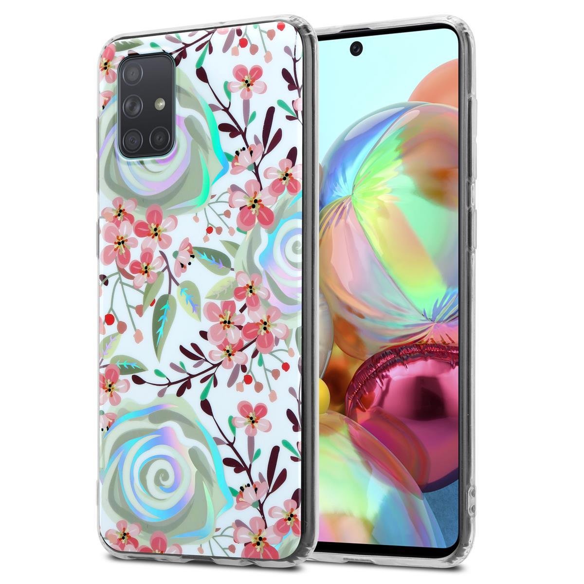 Etui Do Samsung Galaxy A71 4G w KWIATY BRZOSKWINI Pokrowiec TPU Silikon Obudowa Case Cover Plecki Cadorabo