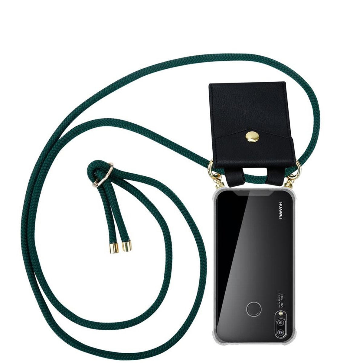 Łańcuszek Pokrowiec Do Huawei P20 LITE 2018 / NOVA 3E w ZIELEŃ WOJSKOWA Etui Obudowa Case Cover Ochronny Cadorabo
